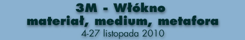 Galeria xx1 - 3M – WŁÓKNO – materiał, medium, metafora – wystawa zbiorowa