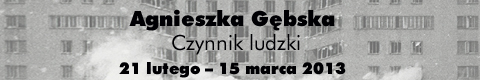 Galeria xx1 - Agnieszka Gębska „Czynnik ludzki”