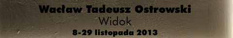 Galeria xx1 - Wacław Tadeusz Ostrowski “Widok”